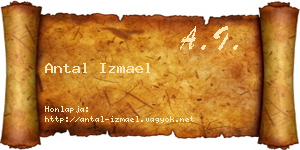 Antal Izmael névjegykártya